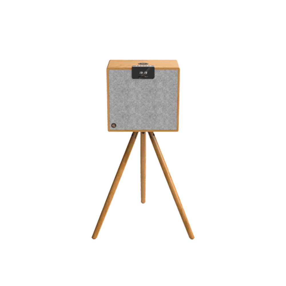AV Love AVL M + AVL S2 - Wireless Speakers with Wooden 3 Leg Stand