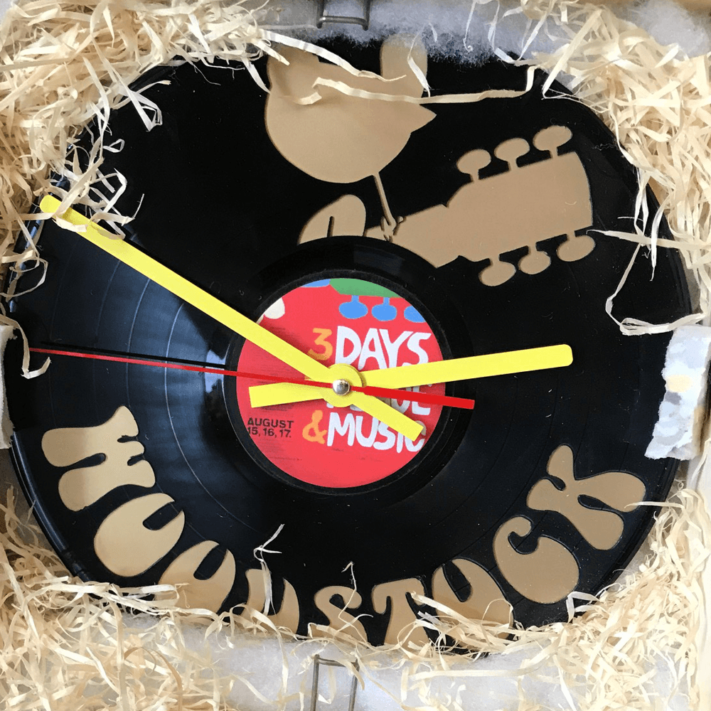 Woodstock Record Clock - Lazer Cut 