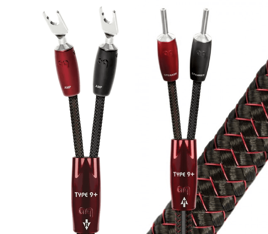 AudioQuest Type 9+DBS - Pre-Terminated 3m Banana Spade Speaker Cable Pair