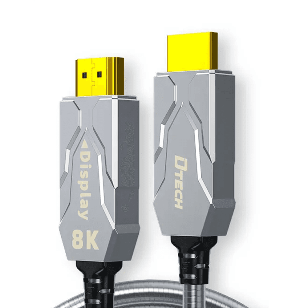 DTech HF8010K - Armoured Fibre Cable 10-50m Hdmi V2.1 8K Resolution