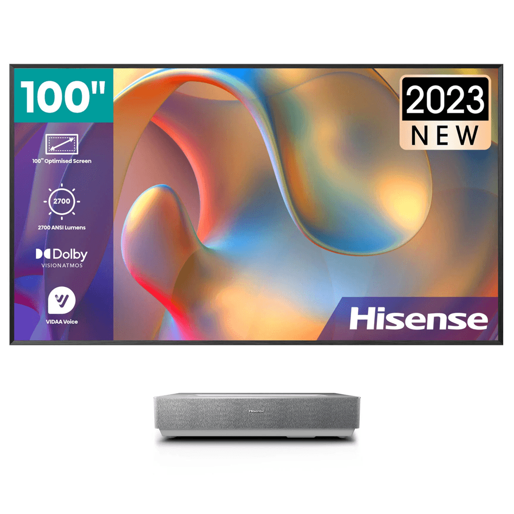 Hisense 100L5H -  100” 4K Laser TV  (Projector + Screen)