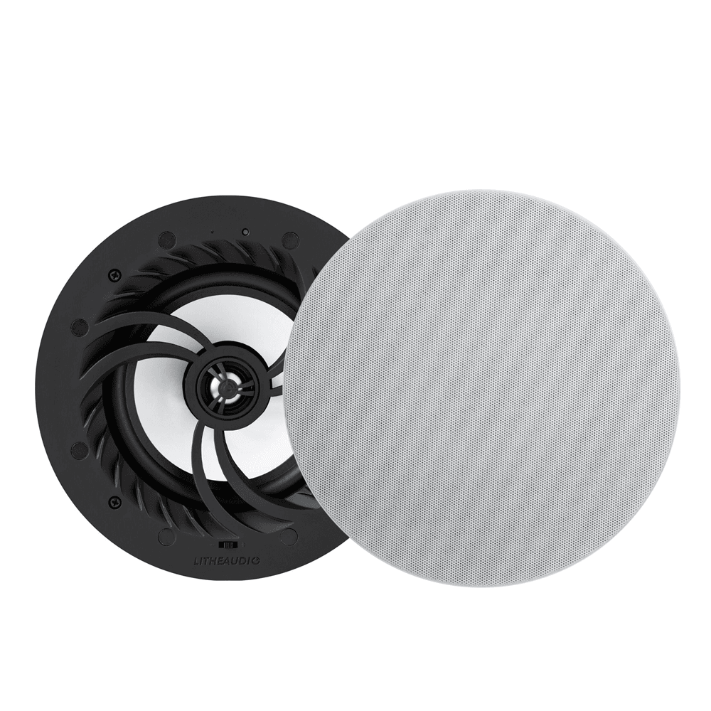 Lithe Audio Wi-Fi IP44 WeatherProof Ceiling Speaker (Pair - Active/Passive) - V2