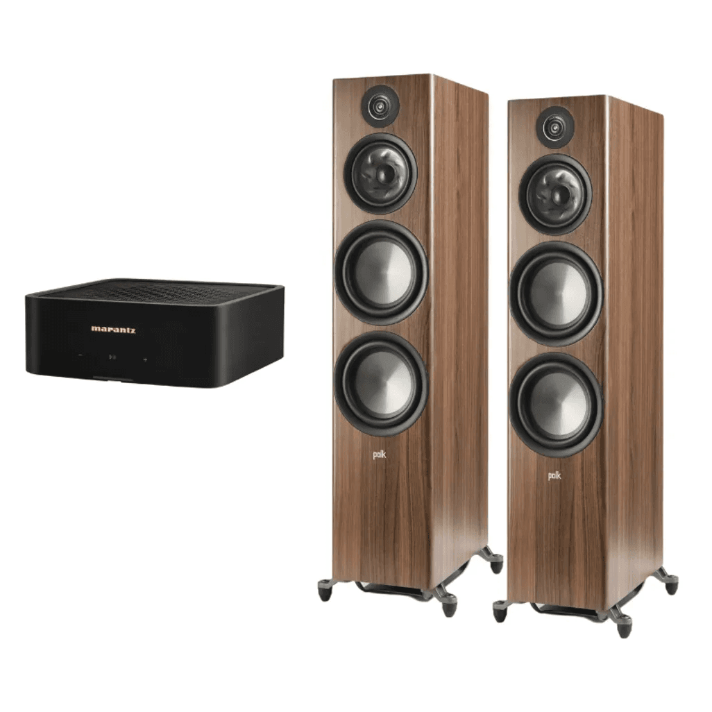 Polk R700 Floorstanders (Brown) incl Marantz M1 Combo
