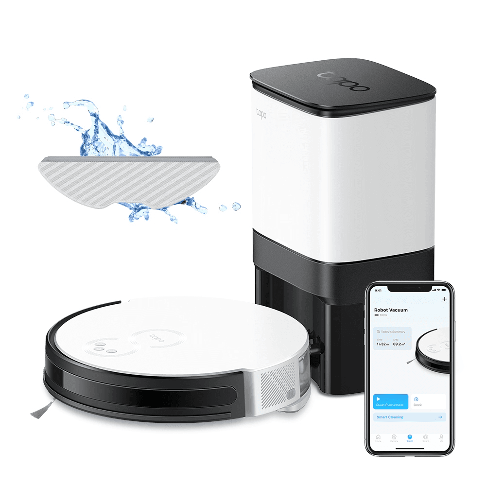 TP-Link Tapo RV10 Plus - Robot Vacuum &amp; Mop + Smart Auto-Empty Dock