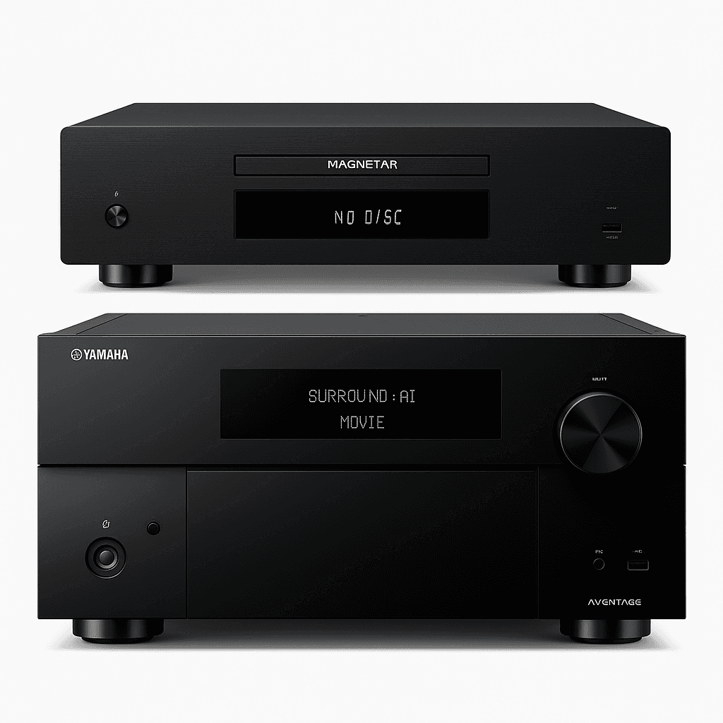 Yamaha Premium Home Theater Bundle – Yamaha AVENTAGE RX-A8A AV Receiver + Magnetar UDP800 4K UHD Universal Media Player
