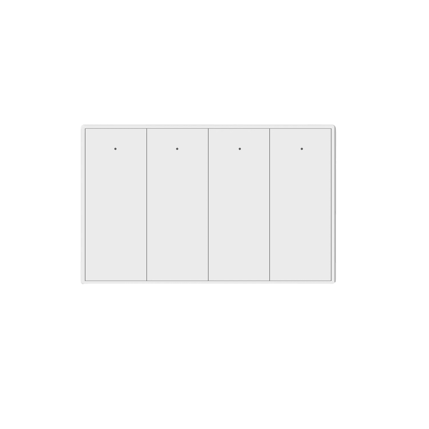 Zemismart US Touch Switch 2x4 PVC 4Channel Black (Matter WiFi)