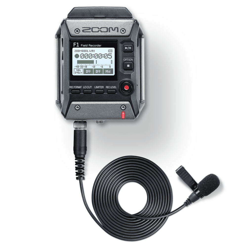 Zoom F1-LP - Two Track Portable Recorder with Lavalier Microphone
