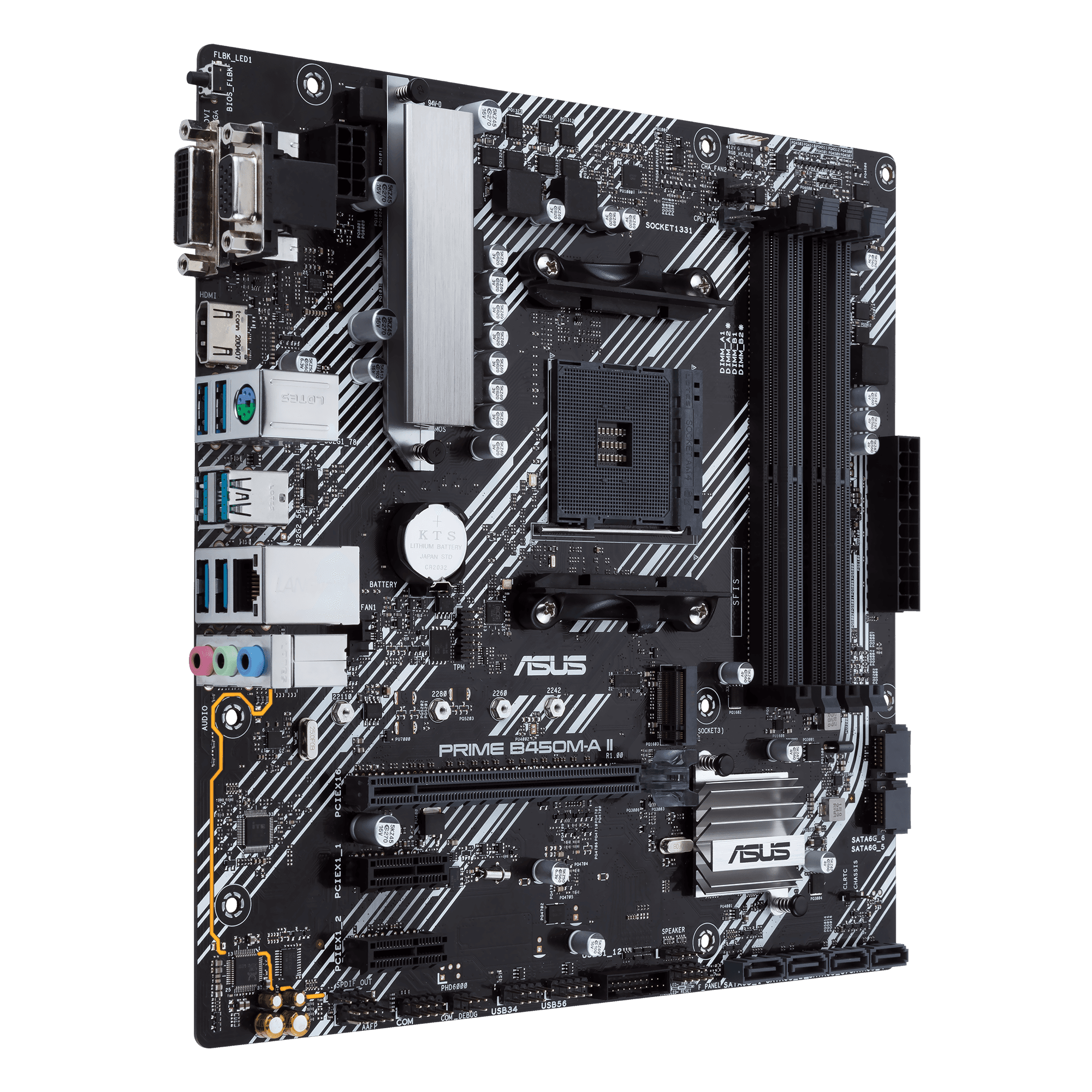 Asus - Prime B450M-K II AMD AM4 Micro-ATX Motherboard