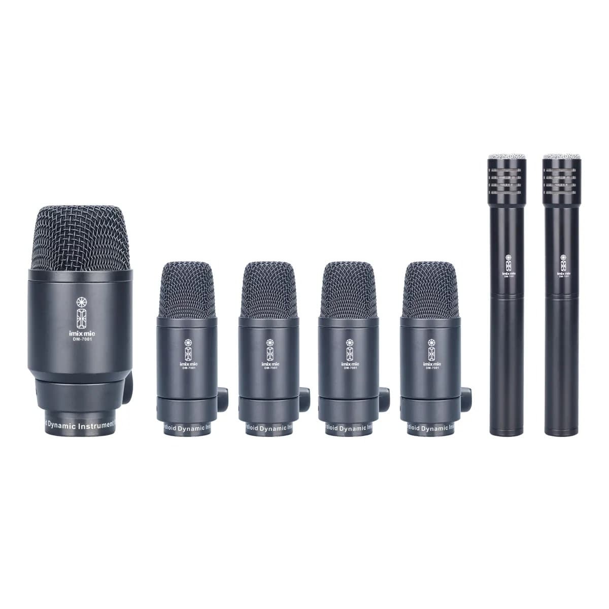 Imix DM-7001 Dynamic 7 Piece Drum Microphone Set