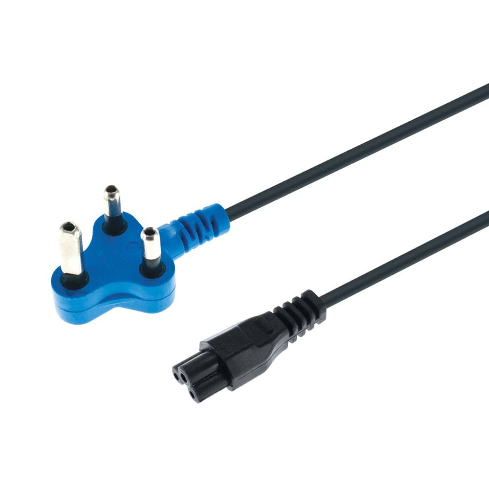 Generic Power Solutions - PWR-1H-B-CLO-1.8M 1.8m Blue Dedicated Plug to Clover (IEC C5) Power Cable