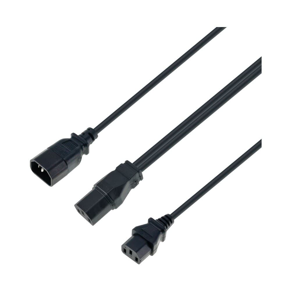 Generic Power Solutions - IEC Male to 2x IEC Female Kettle Power Splitter Cable 1.8m