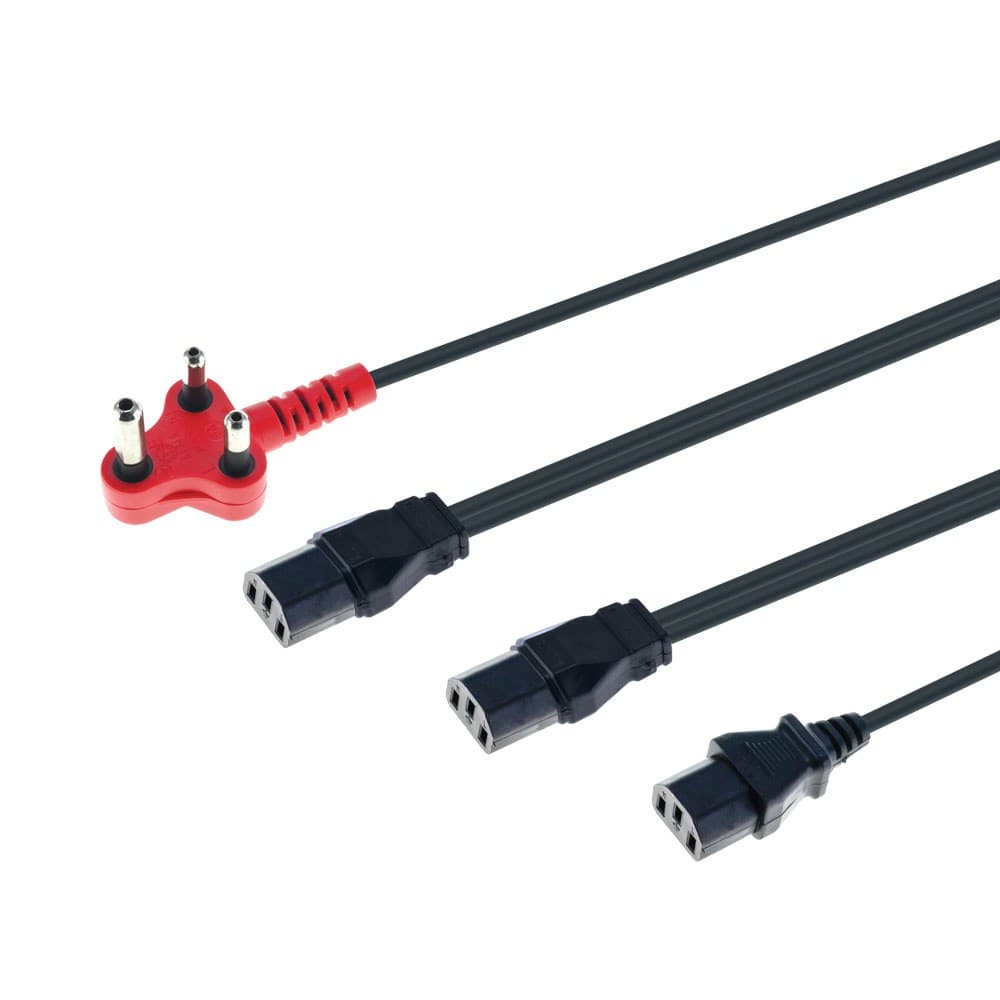 Generic Power Solutions - PWR-3H-D-4M 4m Dedicated Multi-Head Power Cable (3x IEC C13)