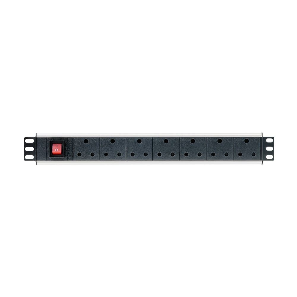 Generic Power Solutions - PWR-MP-7P-METAL 7-Port Metal Multiplug Horizontal Mount (C14 Input)