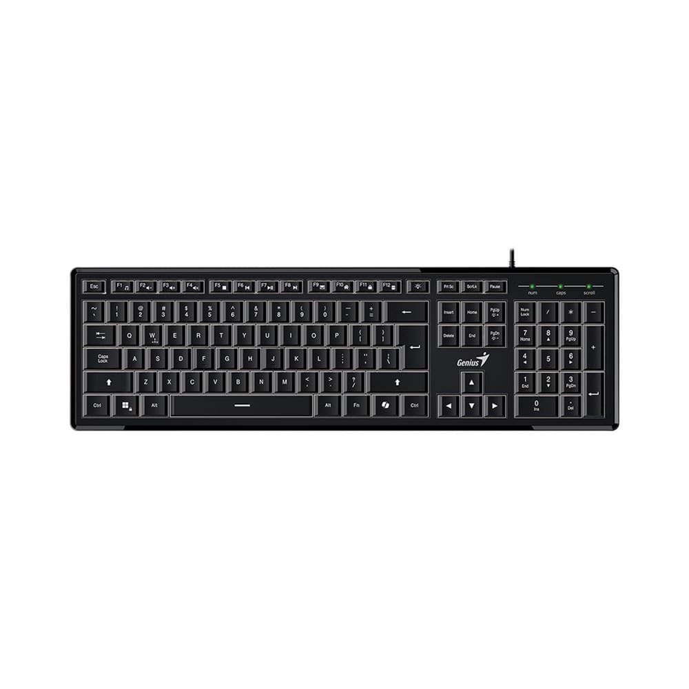 Genius - SlimStar 820 Illuminated Slim USB Keyboard with Copilot Key