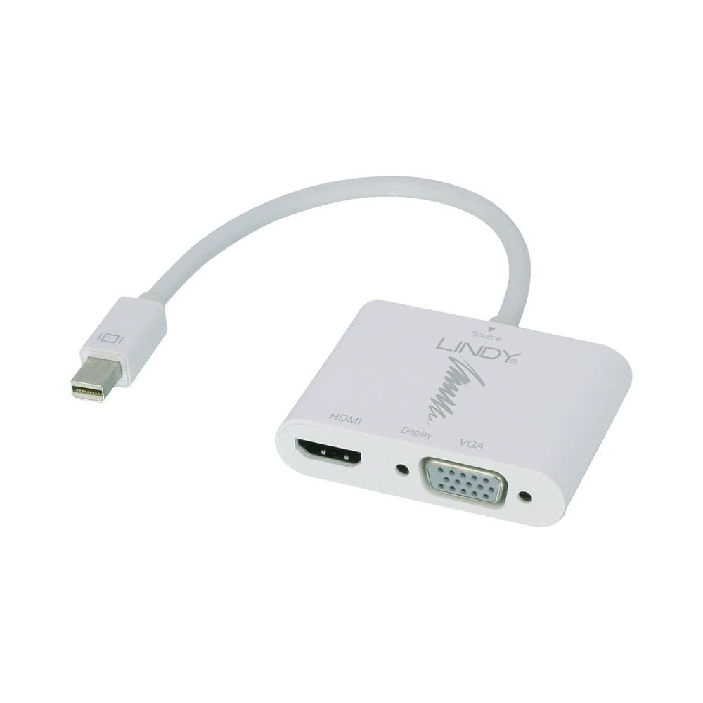 LINDY MINI DISPLAYPORT 1.2 TO HDMI 1.4 AND VGA CONVERTER