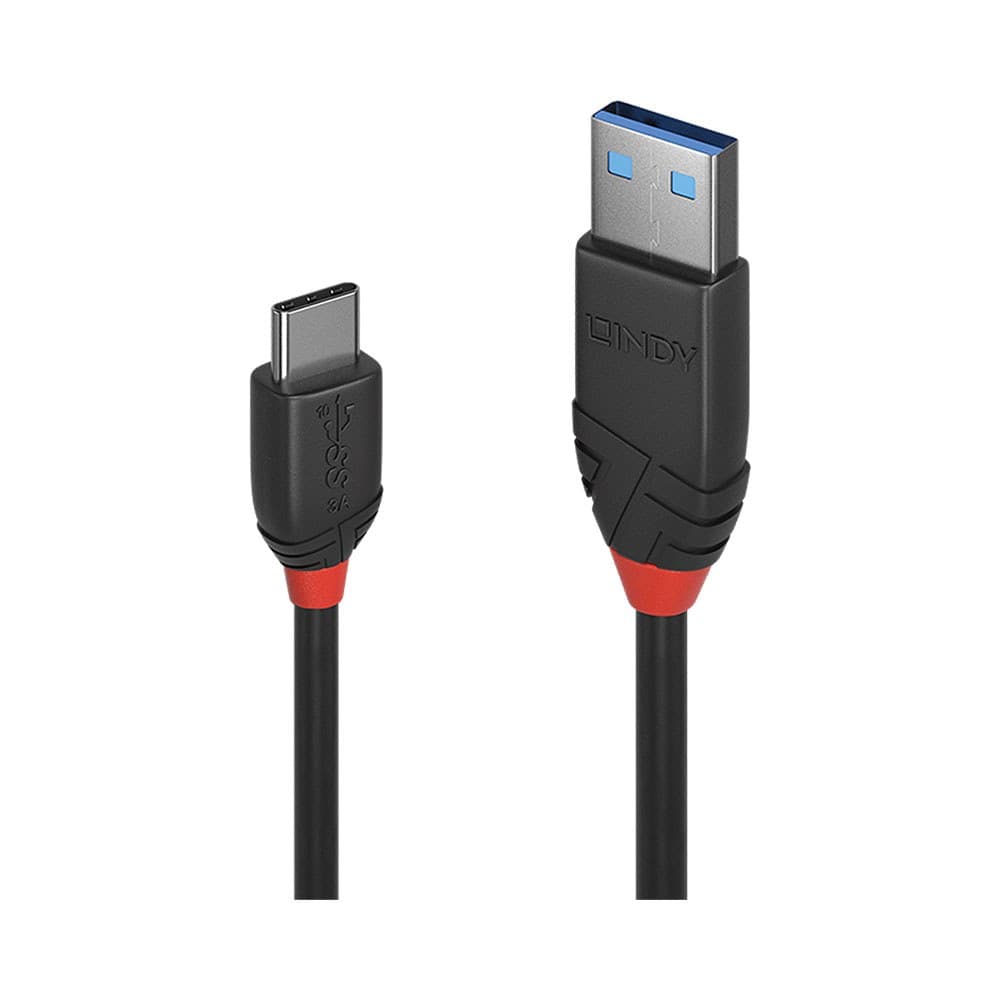 LINDY USB3.1 AM TO CM 3AMP CABLE – BLACK LINE