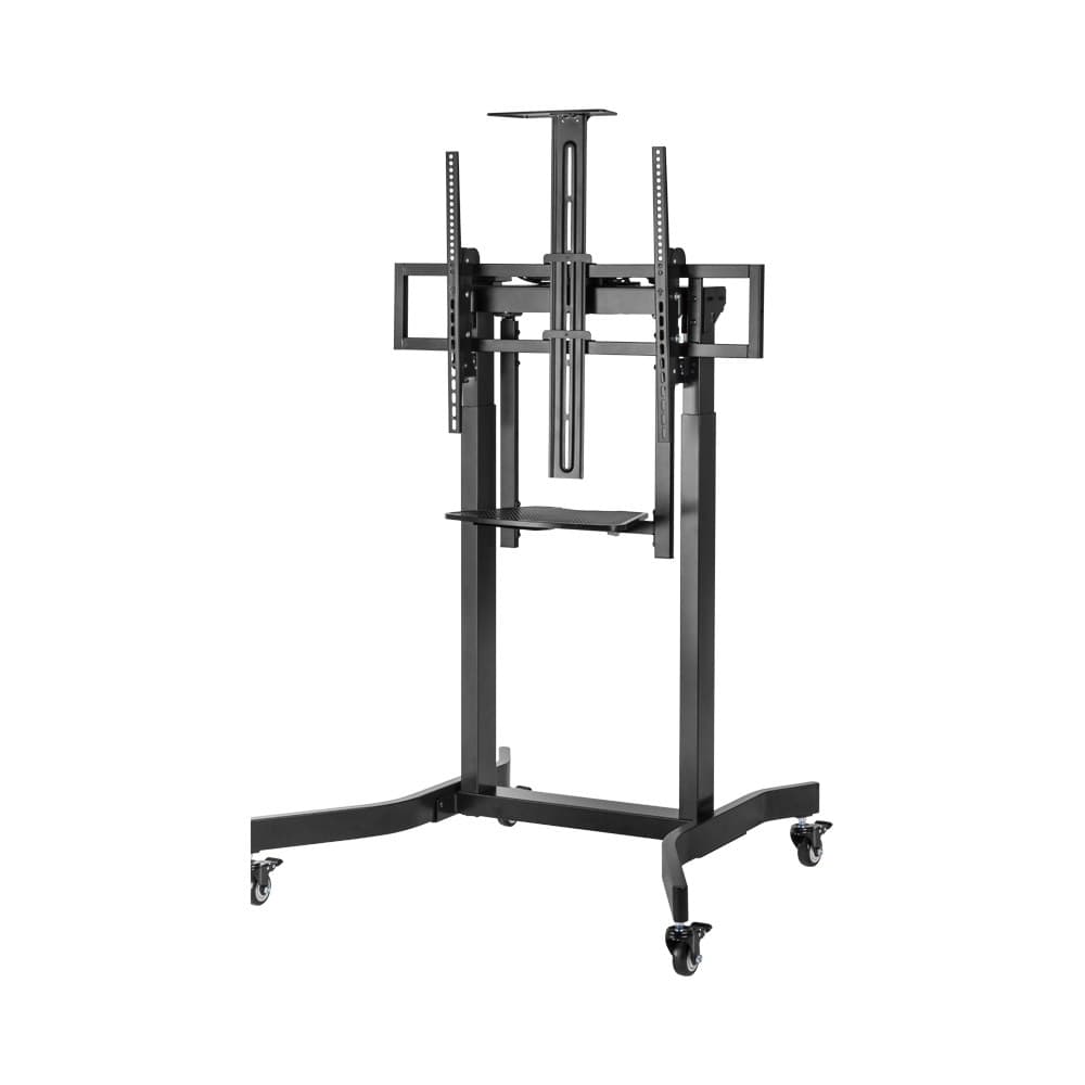 Linkqnet - TTL14-68TW 55-100″ Deluxe Motorised Large Tv Trolley With Tilt, Equipment Shelf And Camera Mount