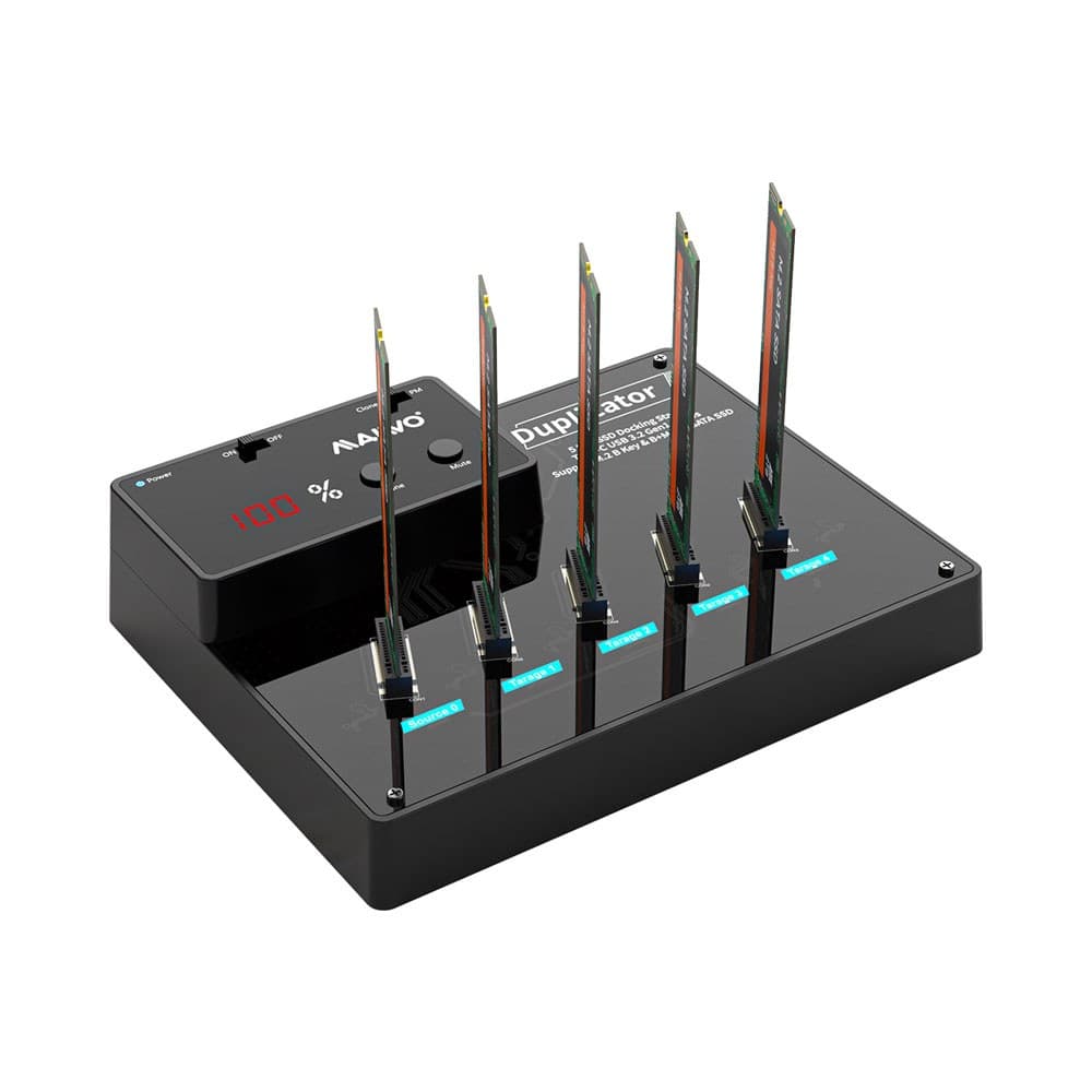 Maiwo - K3015M5 5-Bay USB 3.0 M.2 SATA SSD Offline Cloning Station (1:4)