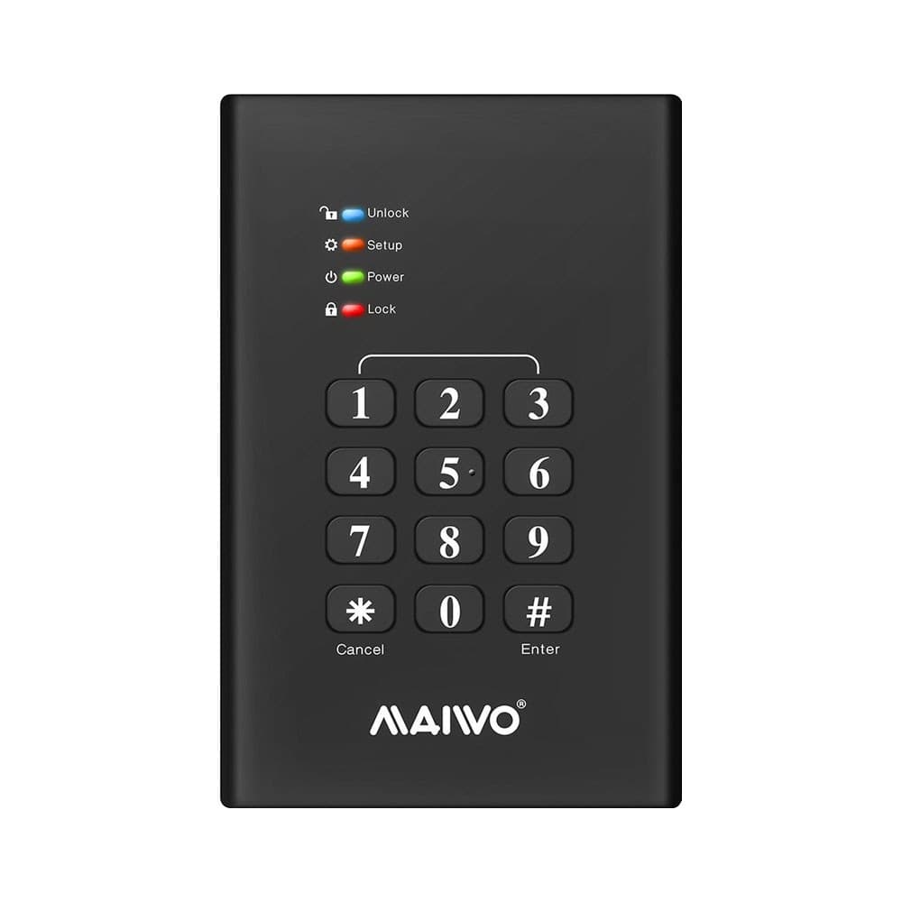 Maiwo - Keypad Security HDD Enclosure, 2.5" USB 3.0 (K2568KPA)