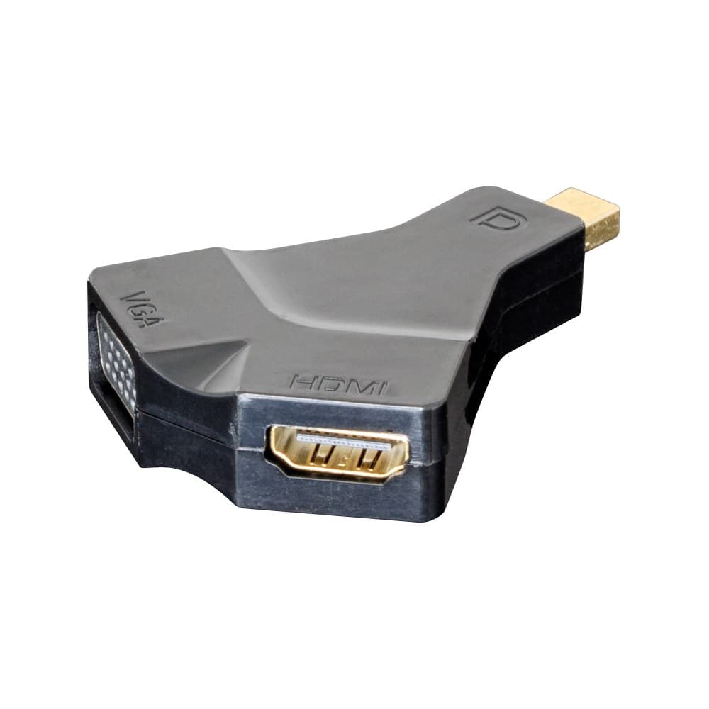 MINI DISPLAYPORT MALE TO VGA AND HDMI FEMALE CONVERTER