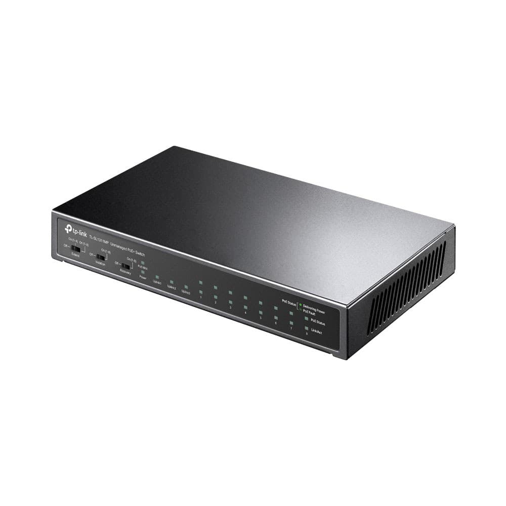 TP-LINK TL-SL1311MP 8-PORT 10/100MBPS + 3-PORT GIGABIT DESKTOP SWITCH WITH 8-PORT POE+