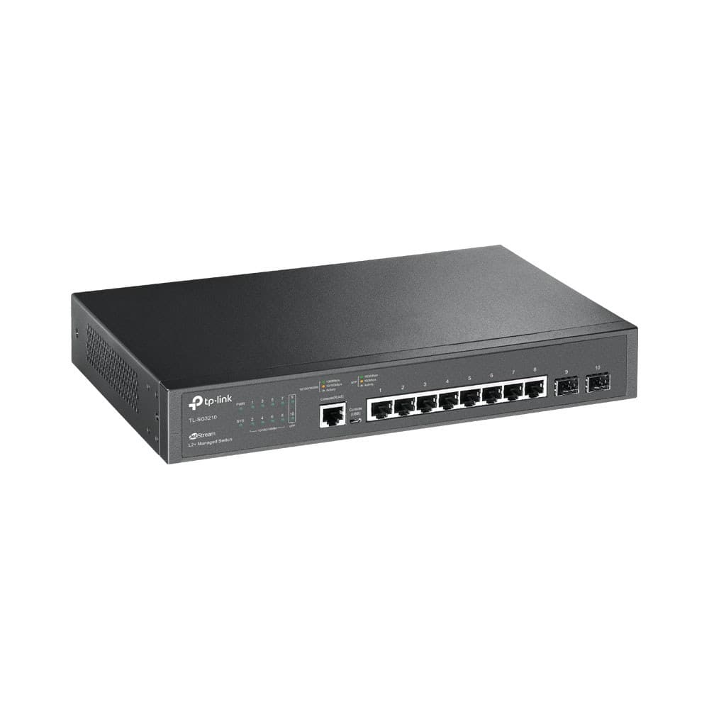 TP-Link - JETSTREAM TL-SG3210 8-Port Gigabit L2+ Managed Switch With 2 Sfp Slots