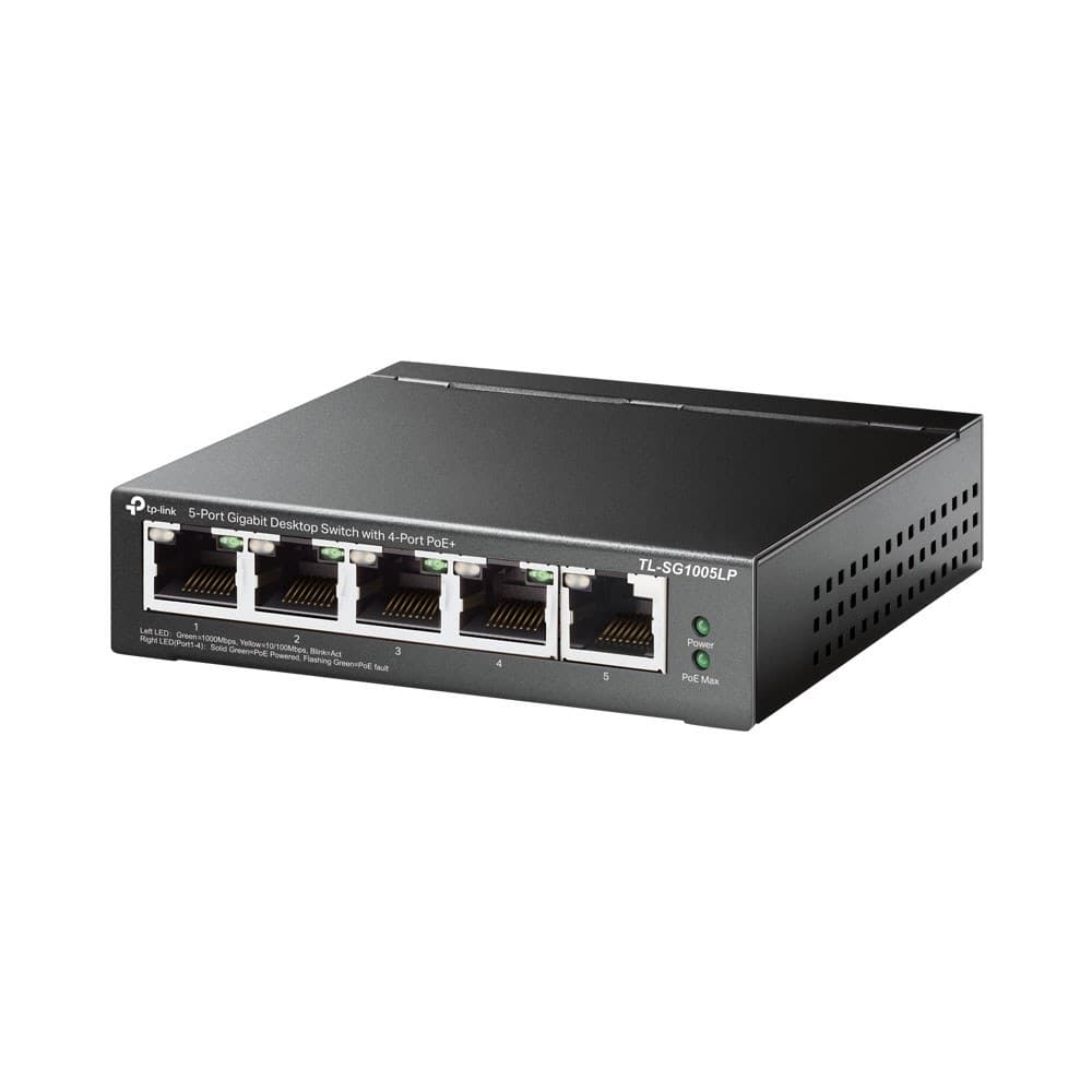 TP-LINK TL-SG1005LP 5-PORT GIGABIT WITH 4-PORT POE+ DESKTOP SWITCH
