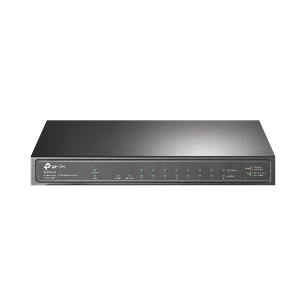 TP-LINK GIGABIT DESKTOP SWITCH WITH 8-PORT POE+ (TL-SG1210P)