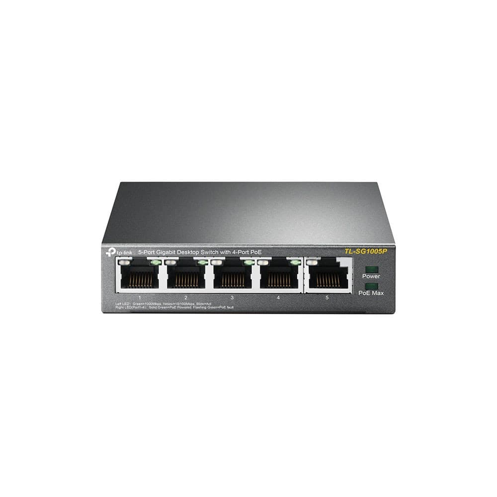 TP-LINK TL-SG1005P 5-PORT GIGABIT DESKTOP SWITCH WITH 4-PORT POE