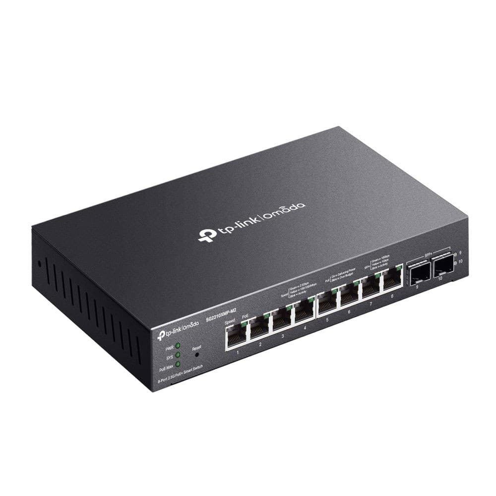 TP-Link - OMADA SG2210XMP-M2 8-Port 2.5Gbase-T And 2-Port 10Ge Sfp+ Smart Switch With 8-Port Poe+