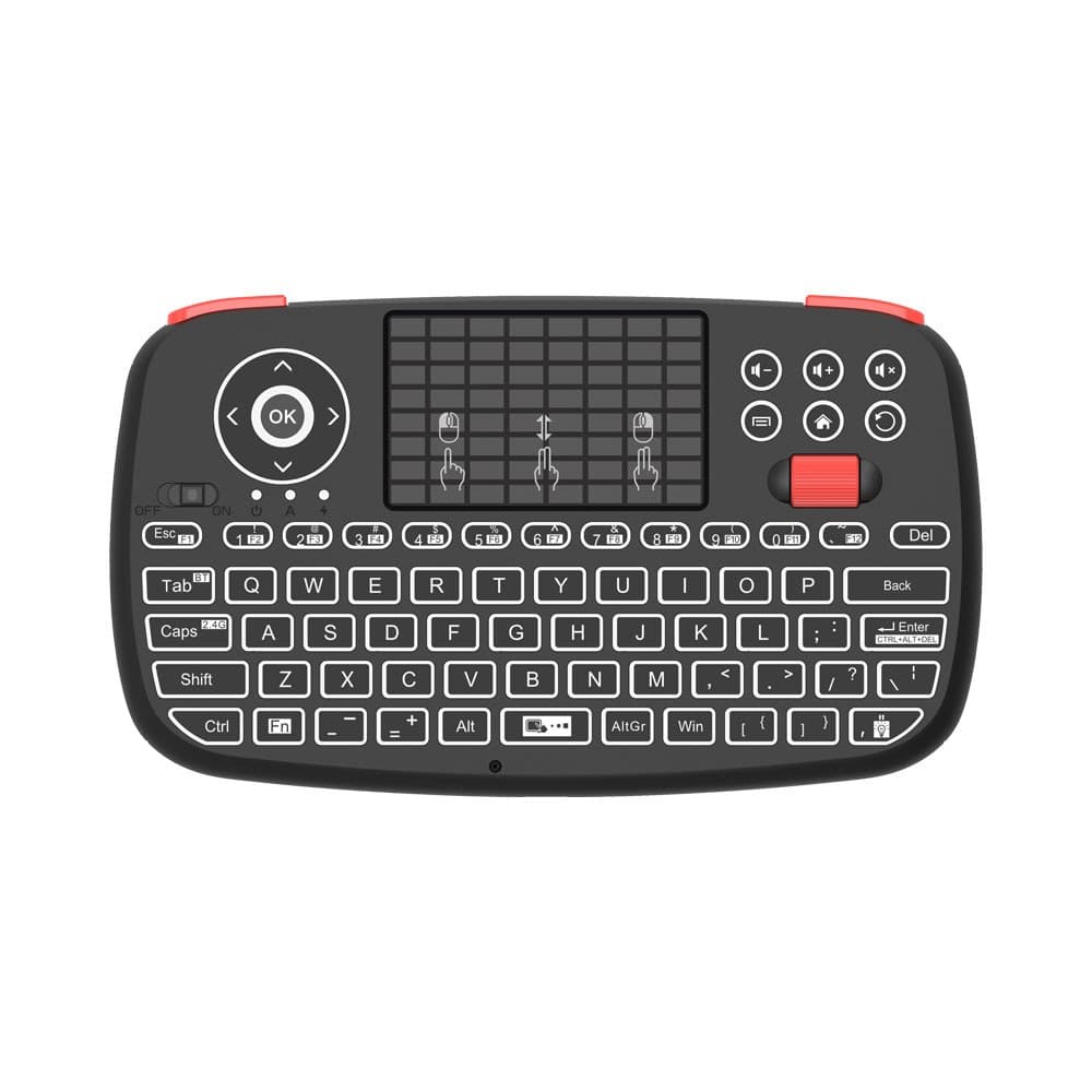 Zoweetek - ZW-I4BT 71-Key Dual 2.4GHz & Bluetooth Mini Keyboard with Touchpad