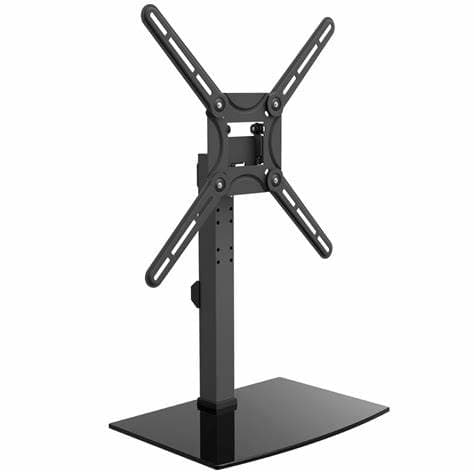 Barkan BRAS320 - Curved Table Top TV Stand Rotate Swivel &amp; Tilt