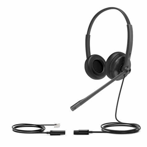 Yealink YHS34 Lite Dual - Wired Headset with QD to RJ-9 (Foam Cushions)