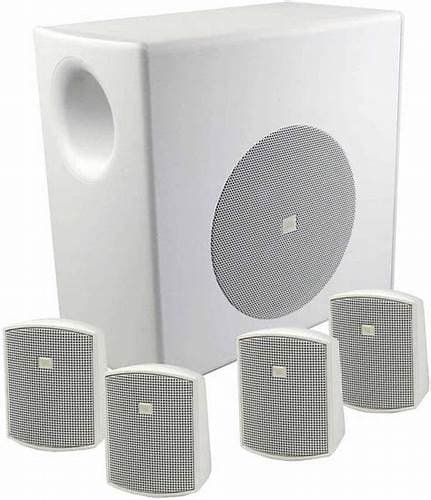 JBL C50PACK-WH - Packaged Surface-Mount Subwoofer-Satellite Loudspeaker System (White)