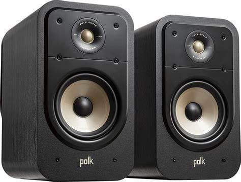 Polk Signature ES20 Bookshelf Black - High Res Bookshelf Speakers (Pair)