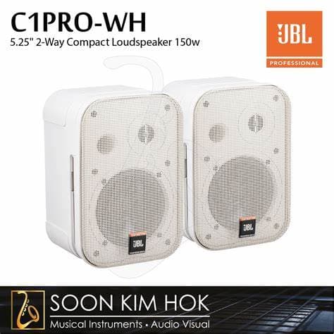 JBL C1PRO-WH Professional Compact Loudspeaker (White)