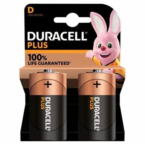 Duracell PLUS D 2 CARD - Duracell Mainline Plus D - per card