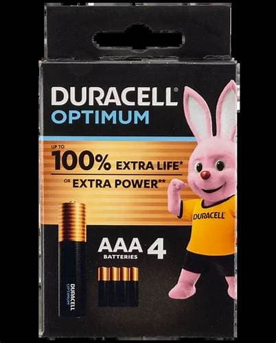 Duracell OPTIMUM AAA 4 CARD - Duracell Optimum AAA - per card