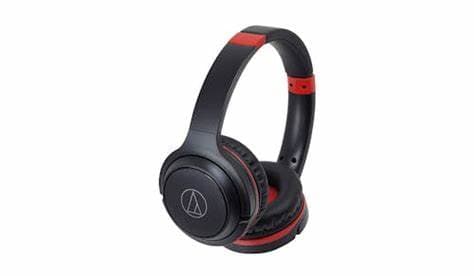 Audio-Technica ATH-S200BT-BRD - Black Red On Ear Headphones