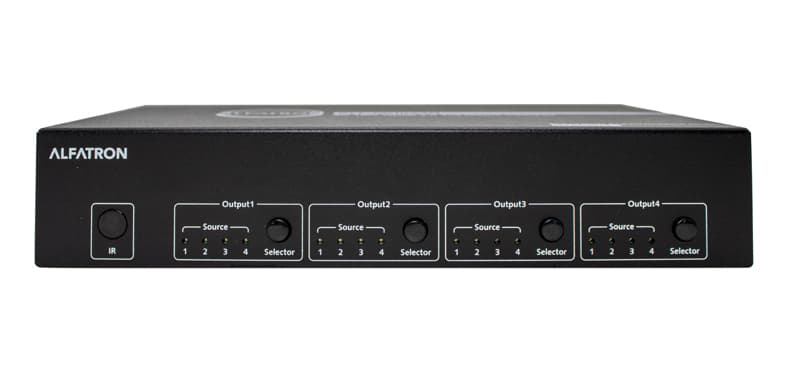 Alfatron ALF-MUK44N - 4K HDMI Matrix Switcher with Audio De-embedder