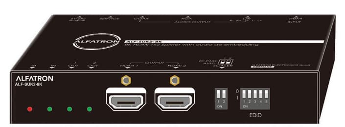 Alfatron ALF-SUK2-8K 8K HDMI 2.1 Splitter Scaler 1 in 2 out