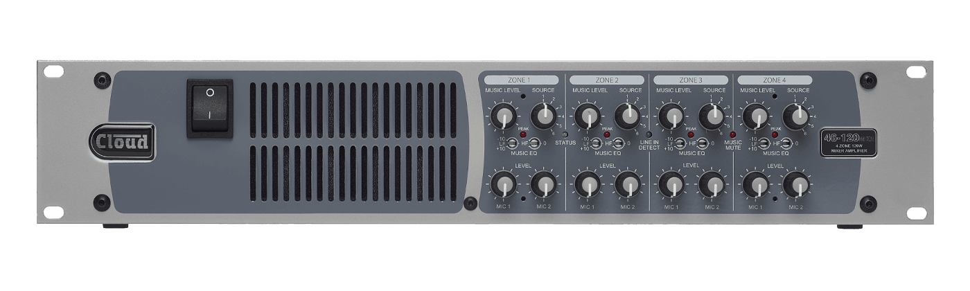 Cloud 46-120Mk2 - Four Zone Energy Efficient Mixer Amplifier