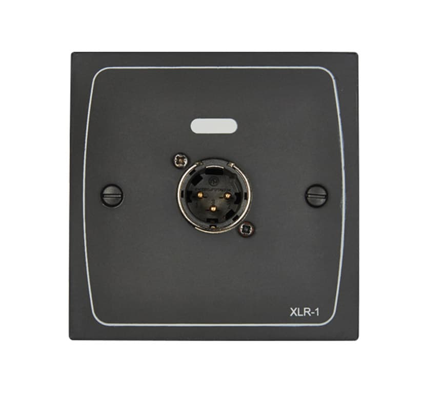 Cloud XLR-M1B - XLR Wall Plate with Male 3 Pin XLR Connector, Black