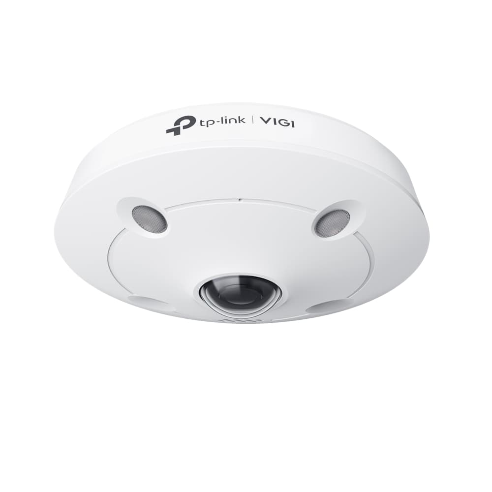 TP-LINK - VIGI 5MP IR Fisheye Network Camera SPEC: 5MP, 1.44mm Fixed Lens, 1/2.7” Progressive Scan CMOS, H.265+/H.265/H.264+/H.264, IR LED, 25fps/30fps (2560x1920)