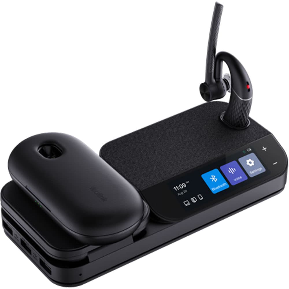 Yealink - BH71 Mono Bluetooth Headset With Workstation, Portable Charging Case And BT51 USB-C/A Dongle