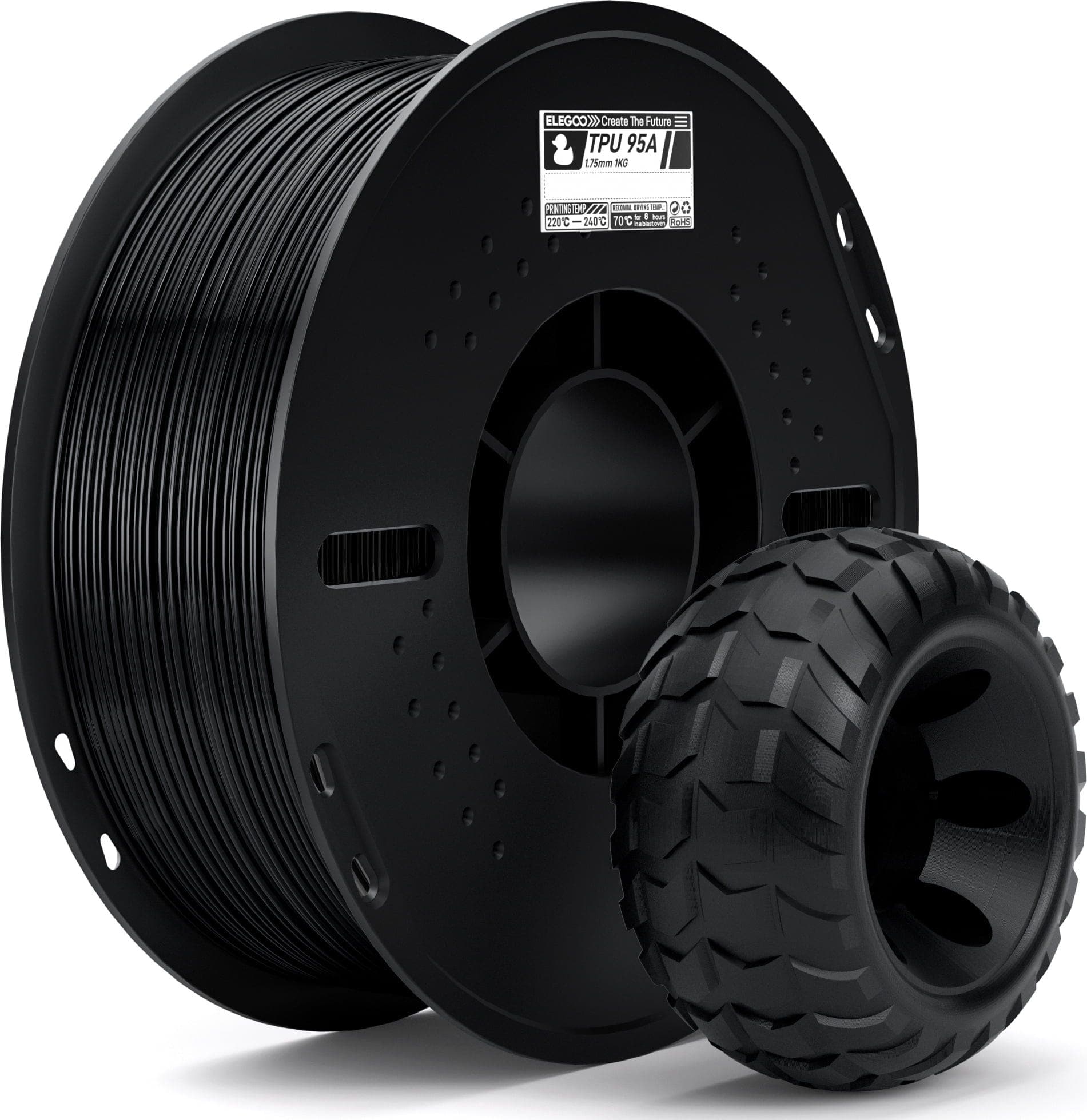 Elegoo - TPU Black 1.75mm / 1000g Filament