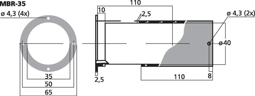 Monacor - MBR-35 Speaker Wall Bracket