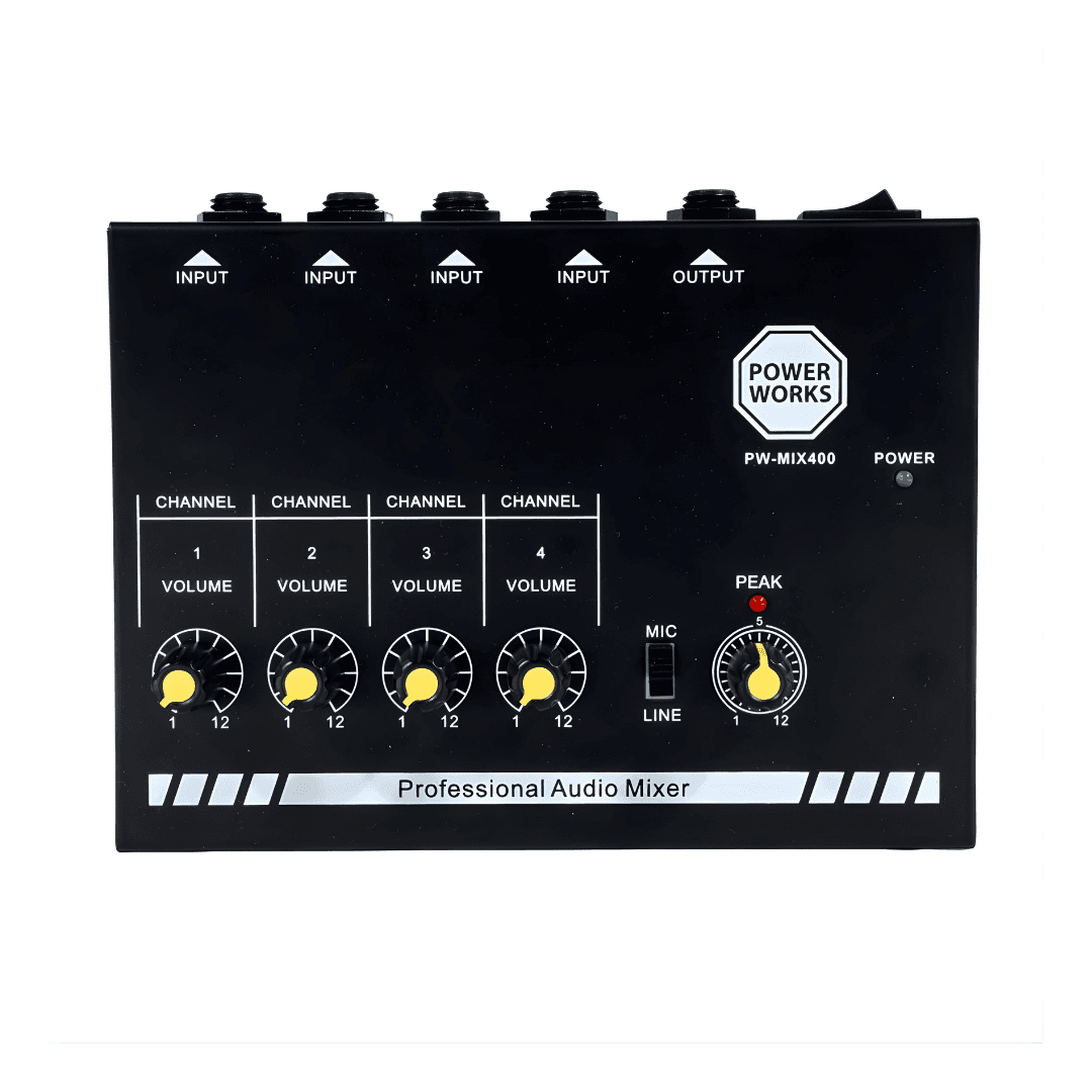 PowerWorks - PW-MIX-400 4-Channel Powered Mixer