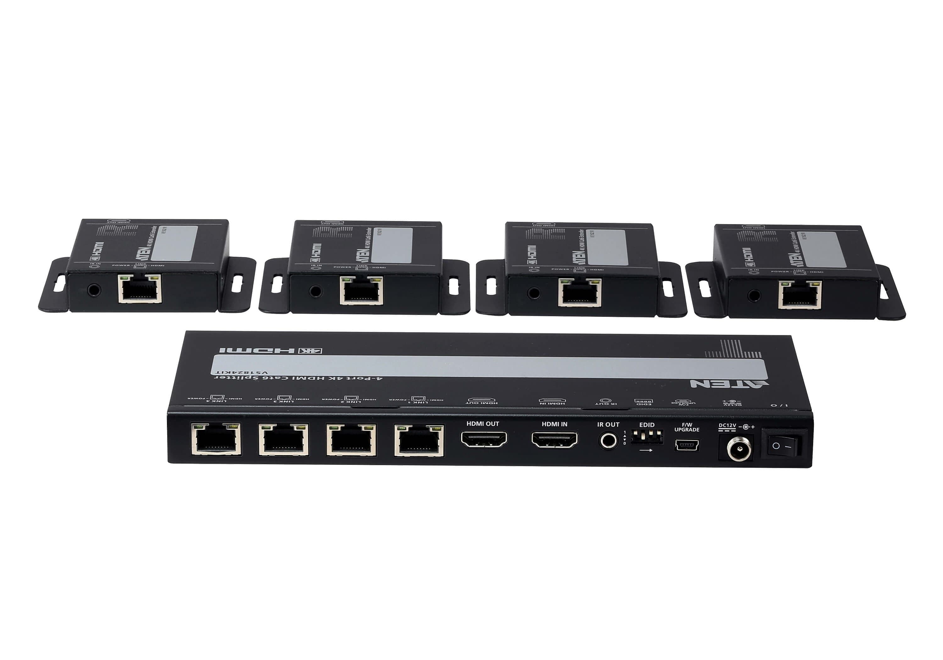 Aten - VS1824KIT 4K HDMI over Cat6 Splitter Kit 4-Port