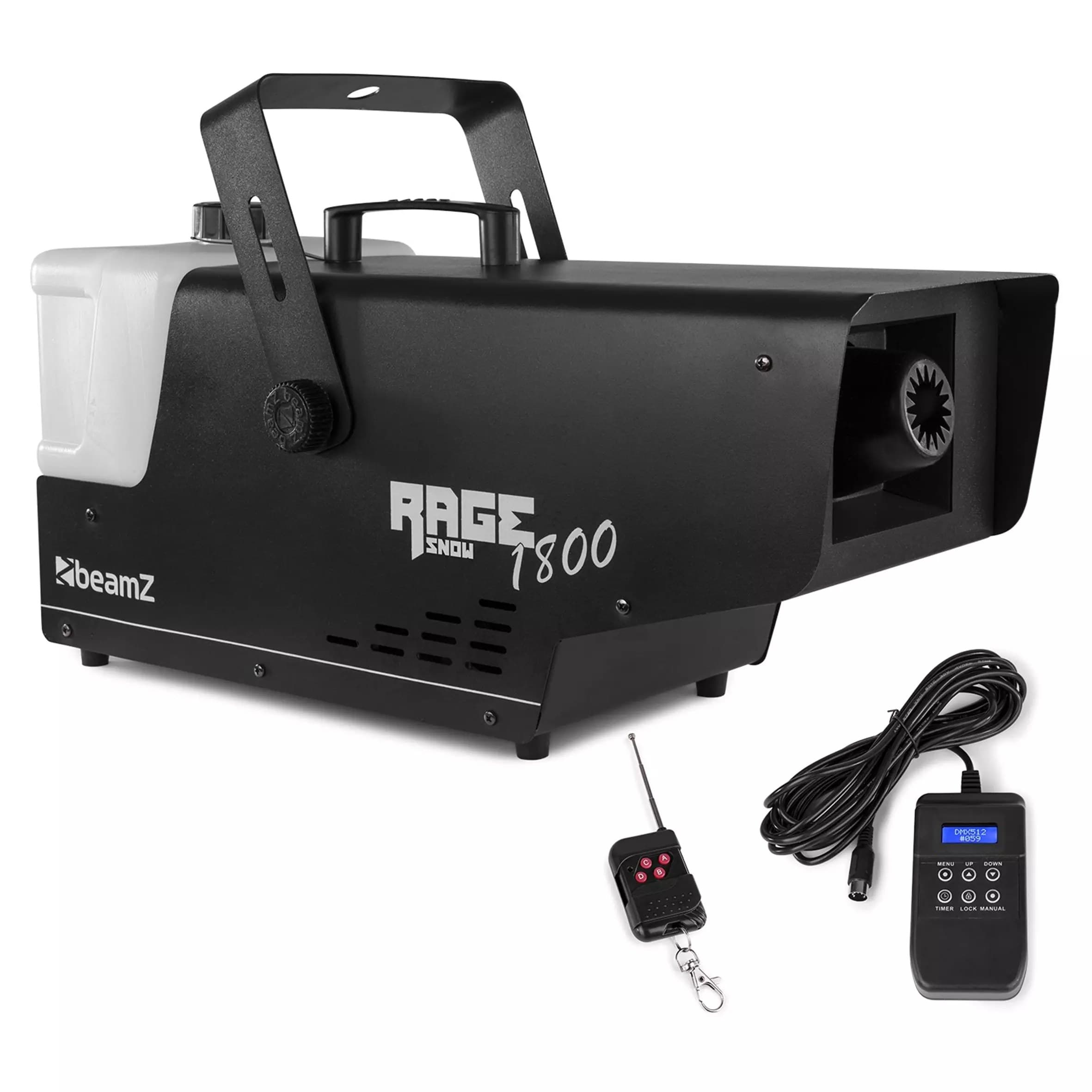 BeamZ RAGE1800 Snow Machine 1800W Wireless Remote